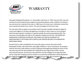 AWI Warranty